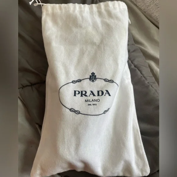 Prada Brown, Suede Leather & Logo Ballet Flats - Picture 3 of 4